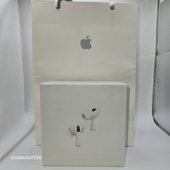 Apple AirPods Pro 2nd Generation Wireless Earbuds MagSafe Case MQD83AM/A White